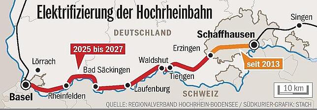 Bild 1: Der Rappensteintunnel ist der Knackpunkt bei der Elektrifizierung der Hochrheinbahn
