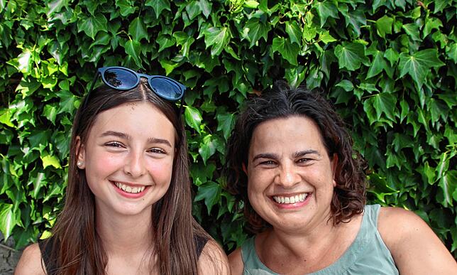Laureen Wiedmann, 14 Jahre, und Petra Müller-Scholz, 51 Jahre, aus Göppingen