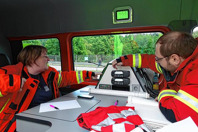 Bild 27: Gemeinsame Probe der Sto-Werkfeuerwehr und der Freiwilligen Feuerwehren