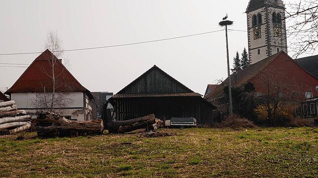 Auf dem Areal zwischen Austraße und Kirche in Frickingen will die Seniorengenossenschaft Frickingen für eine Pflege-Wohngemeinschaft, ...