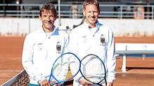 Medaille im Visier: Christoph Back (links) und Gerd Albiez spielen für Deutschland die Weltmeisterschaft der Altersklasse Herren 55 in ...