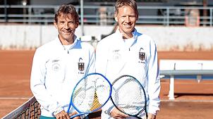 Medaille im Visier: Christoph Back (links) und Gerd Albiez spielen für Deutschland die Weltmeisterschaft der Altersklasse Herren 55 in ...