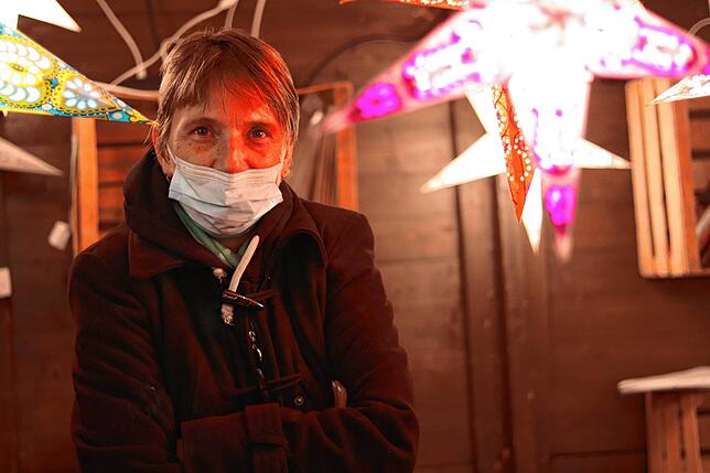 Jörg Chambeau aus Bad Berka ist aus Thüringen extra für den Adventsmarkt angereist.