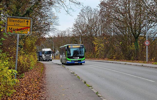 Der Ortsausgang von Markdorf in Fahrtrichtung Meersburg gesehen: Hier soll künftig Tempo 50 gelten.