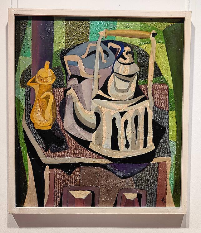 Geordneter Kubismus: Peter Diederichs, „Kaffeetisch“, 1951.