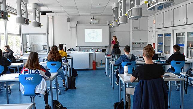 Liz Levante unterrichtet am Georg-Büchner-Gymnasium Elftklässler im Leistungskurs Chemie &ndash; mit Abstand.