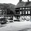 Der Busbahnhof in den Nachkriegsjahrzehnten beim einstigen Postamt.