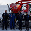 Die Pistenprofis auf dem Feldberg vor dem am Mittwoch eingeweihten Pistenbully: Thomas Seurenthaler, Pistenchef Klaus Schelshorn, ...