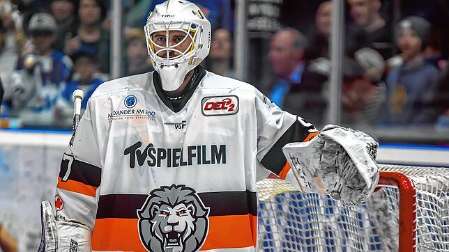 Erhält bei den Wild Wings einen Probevertrag für vier Wochen: Torhüter Ilya Andrukhov, hier noch im Trikot der Frankfurter Löwen.