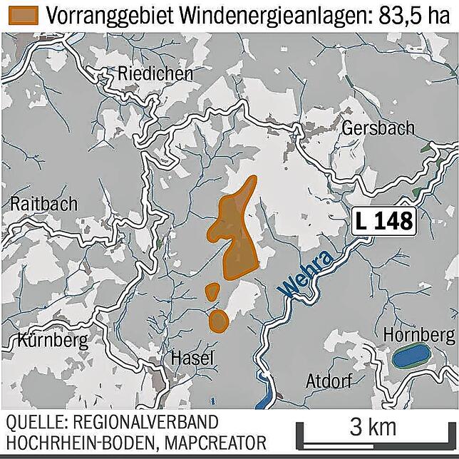 Vorranggebiet Hau, zwischen Hasel und Gersbach