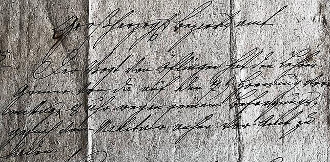 Der Brief des Großherzoglichen Bezirksamts an Lehrer Griener: „Der Vogt von Öflingen hat den Lehrer Griner von da auf den 7. Hornung ...