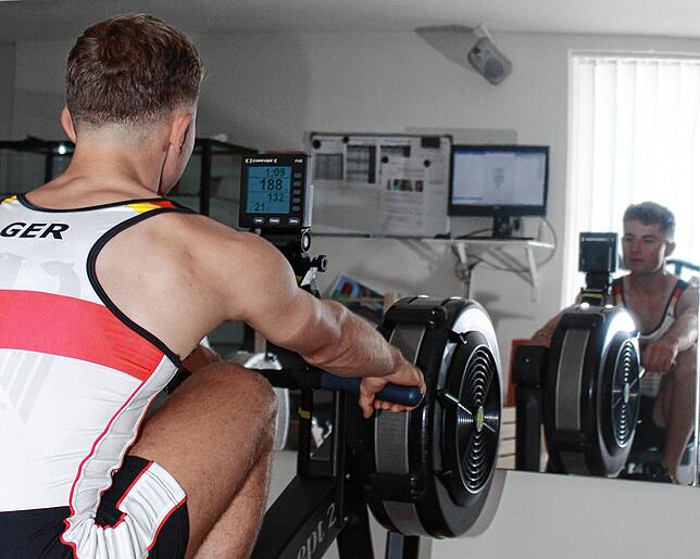 Zug um Zug, im Kraftraum hat Paul Maissenhälter mit hartem Training die Grundlage für seine Erfolge gelegt.