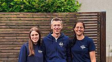 Mara Kübler (Trainer B), Matthias Kübler (Vorsitzender des SSC) und Tamara Schneider (neue Schriftführerin), von links. Foto: Rotraud ...