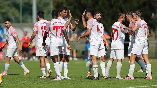 Die Spieler des Türk. SV Singen wollen auch in Holzhausen jubeln, wie hier im Heimspiel gegen den SC Durbachtal.