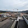 Blick auf die Baustelle des Zentralklinikums Lörrach am 23. Dezember 2021.