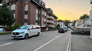 Der Unfallort in St. Gallen in der Schweiz.