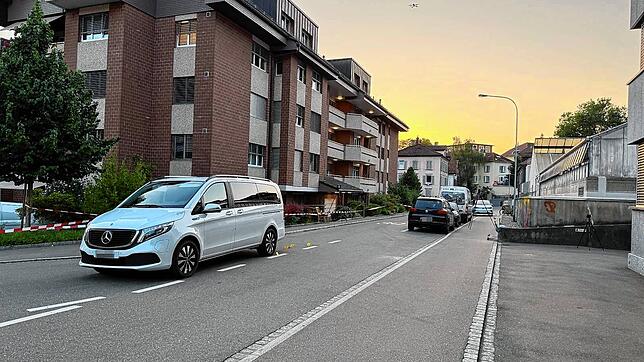 Der Unfallort in St. Gallen in der Schweiz.
