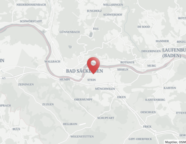 In Stein direkt gegenüber Bad Säckingen auf deutscher Rheinseite, überfuhr der Beschuldigte einen Mann mit dem Auto.