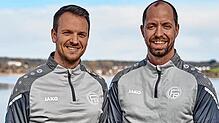 Das Trainerduo des Landesligisten FC Radolfzell: Philip Weidmann (rechts) und Steffen Kautzmann.