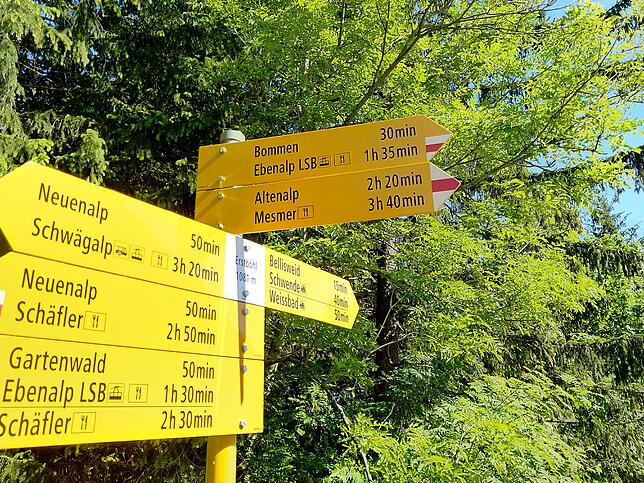 Wandern im Alpstein und im Appenzellerland: Über 600 Kilometer Wanderwege stehen zur Verfügung.