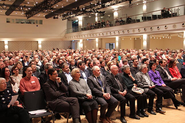 Rund 500 Zuhörer nahmen am Neujahrsempfang teil. Bild: Anna-Maria Schneider