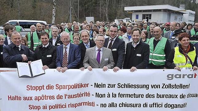 Bargen&ndash;Zollaktion: Der Aktionstag für den Erhalt des Zollamt Bargen führte zum Erfolg.