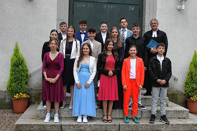 Die Konfirmanden in Murg.