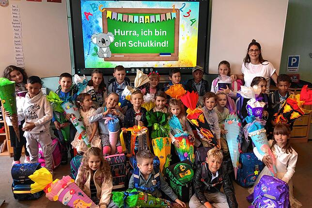 Die Klasse 1a der Eichendorffschule Donaueschingen mit Klassenlehrerin Alexandra Krausbeck