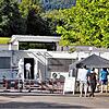 Das Corona-Testzentrum des Landkreises Waldshut auf dem Parkplatz des ehemaligen Kreiskrankenhauses in Bad Säckingen. Sollte die Schweiz ...