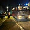 Die Feuerwehr bei einem Einsatz Anfang Juni 2024 in der Arlener Straße: Die Wehr bekommt ein neues Löschgruppenfahrzeug.