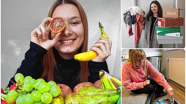 Bei Marina Lauber aus Laufenburg (links) steht eine rein pflanzliche Ernährung auf dem Speiseplan. Annalena Mutter aus Albbruck (oben ...