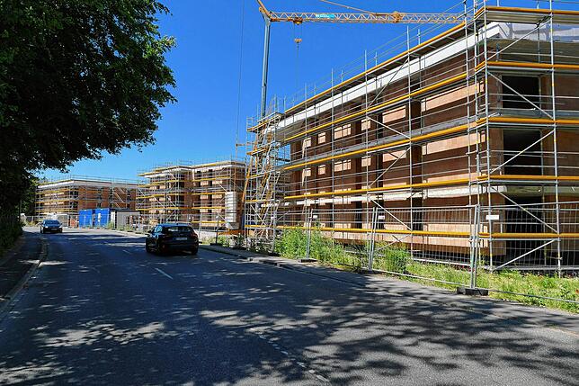 An der Mengener Straße entstehen nahe der Moschee aktuell rund 40 Mietwohnungen.