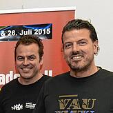 Kai und Rik Sauser von der Sauser Sport & Event Management GmbH, von links). Sie veranstalten das Jan Ullrich Cycling Festival.
