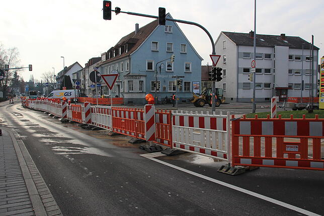Die Baustelle in der Keplerstraße dauerte etwa 16&nbsp;Wochen an.