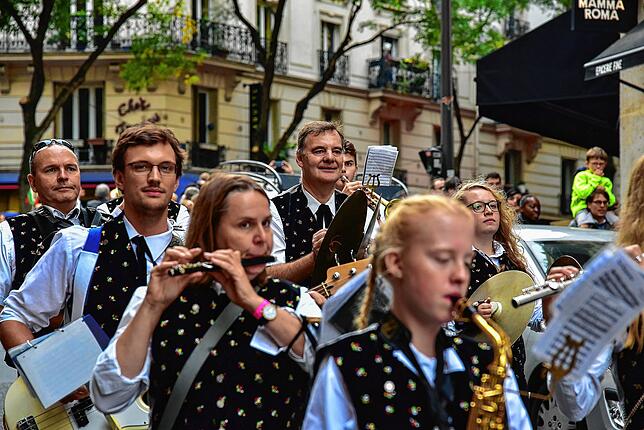 Die Stadtmusik St. Georgen präsentiert sich nicht nur in der eigenen Stadt. Auch bei Konzertreisen, wie hier auf einem Archivbild in ...