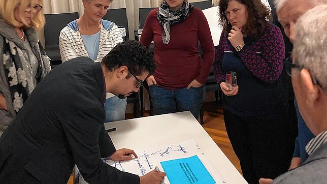 Das neue Projekt knüpft an das &bdquo;Werte-Jahr 2020/21&ldquo; an, links vorne Dario Rago.
