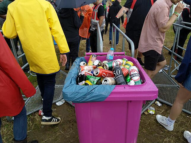 Am Southside-Festival fallen Unmengen an Müll an.