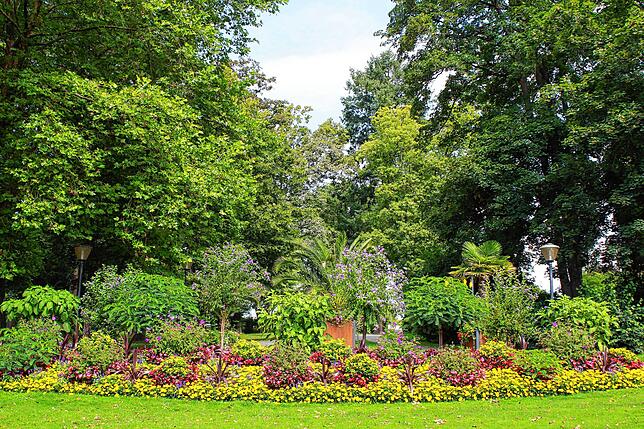 Der Stadtgarten bietet Ruhe und Entspannung. Zweimal im Jahr werden die Beete von der Stadtgärtnerei liebevoll bepflanzt.