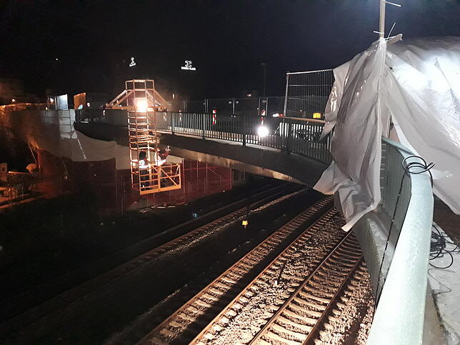 Bild 13: Seit einem Jahr wird die Kolpingbrücke saniert. Eine Chronologie der Baustelle und ihre Auswirkungen auf den Verkehr