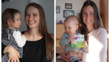 Svenja Martin (links) mit Tochter Nala Malou und Valerie Ziegler mit Moritz. Beide wurden in der Corona-Pandemie Mutter &ndash; einfach ...