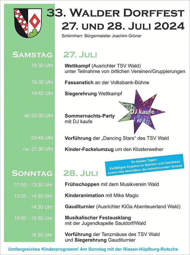 Bild 2: Walder Dorffest: Eine bunte Festmeile mit Gaudi, Kulinarik und buntem Programm