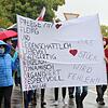 Protest in Pfullendorf gegen die geplante Schließung des Krankenhauses.