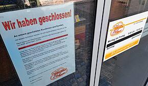Diese Ladentüren öffnen sich nicht mehr: Auch die Tritschler-Filiale in der Villinger Innenstadt ist überraschend geschlossen.