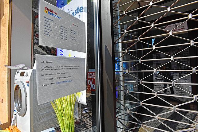 Corona in Bräunlingen: Innenstadt Zähringerstraße Elektro Ketterer