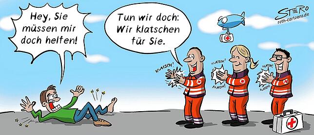 Bild 46: Die Karikatur der Woche: Wie weit weg ist noch zu nah dran?