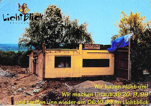 1999: Die Reithalle in Fitzenweiler war schon abgerissen. Der „Lichtblick“ sollte trotz allen Optimismus‘ auch bald ...