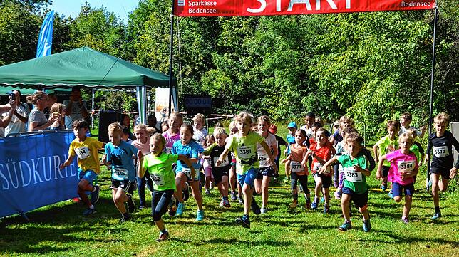 Auch der Nachwuchs geht beim Gehrenberglauf an den Start, wie hier ein Bild aus dem vergangenen Jahr vom Kinderlauf zeigt.