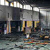 Ausgeturnt: Die Halle in Markelfingen ist seit dem Brand im Februar nicht mehr nutzbar. Bild: Gerald Jarausch