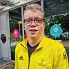 Mit dem Adler auf der Schulter: Johannes Hämmerle, Mitglied des Unified-Handball-Teams, das an den Special Olympics in Berlin teilnahm.