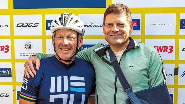 Lance Armstrong (links) und Jan Ullrich: Konkurrenten auf dem Rad, seit vielen Jahren in Freundschaft verbunden.